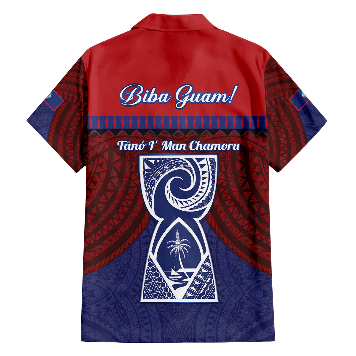 Guam Liberation Day Family Matching Off Shoulder Maxi Dress and Hawaiian Shirt Biba Guahan Chamorro 80th Anniversary - Blue LT14 - Polynesian Pride
