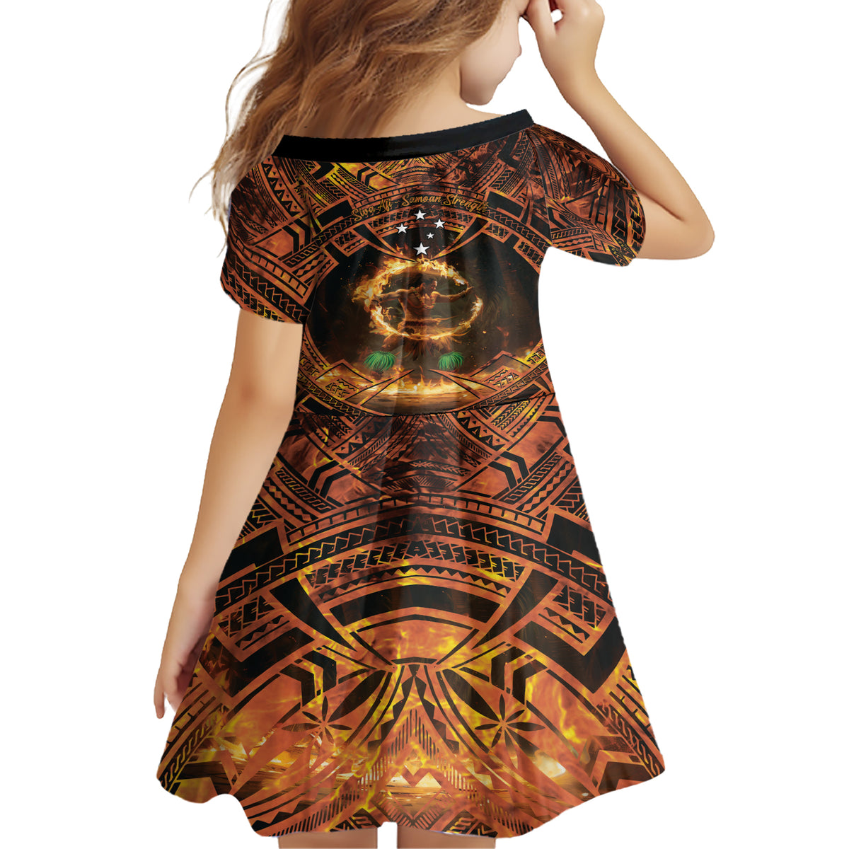Samoa Teuila 2024 Festival Family Matching Short Sleeve Bodycon Dress and Hawaiian Shirt Samoan Siva Afi With Red Gingers LT14 - Polynesian Pride