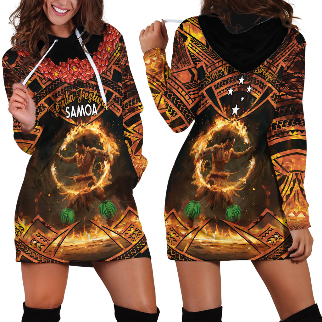 Samoa Teuila 2024 Festival Hoodie Dress Samoan Siva Afi With Red Gingers LT14 - Polynesian Pride