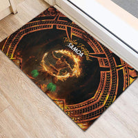 Samoa Teuila 2024 Festival Rubber Doormat Samoan Siva Afi With Red Gingers LT14 - Polynesian Pride
