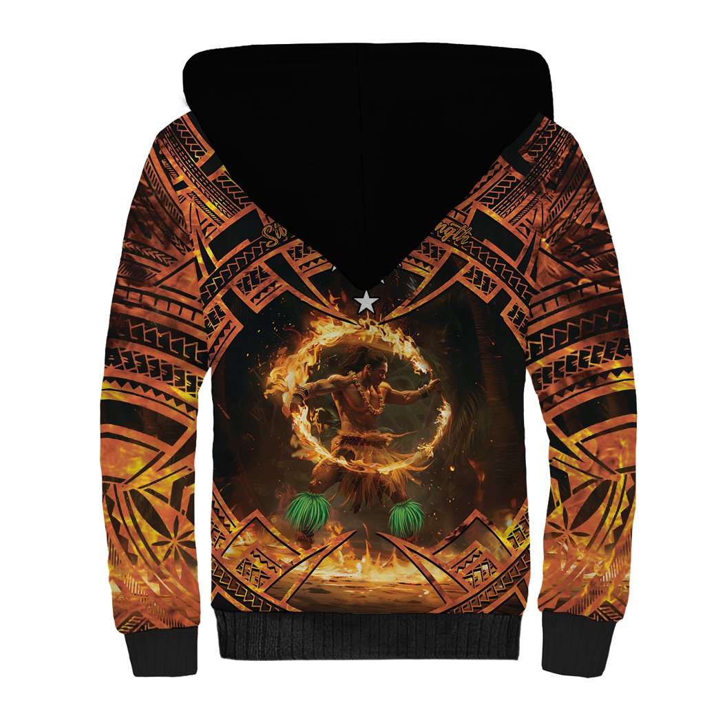 Samoa Teuila 2024 Festival Sherpa Hoodie Samoan Siva Afi With Red Gingers LT14 - Polynesian Pride