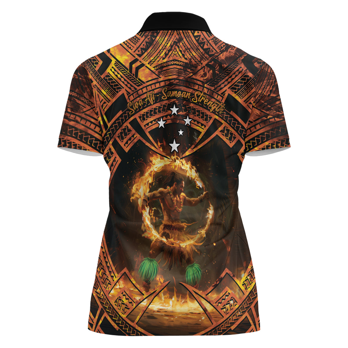 Samoa Teuila 2024 Festival Women Polo Shirt Samoan Siva Afi With Red Gingers