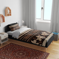 Black Samoa Siapo Teuila Flowers Bedding Set