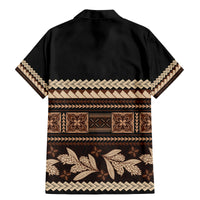 Black Samoa Siapo Teuila Flowers Family Matching Mermaid Dress and Hawaiian Shirt LT14 - Polynesian Pride