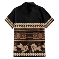 Black Samoa Siapo Teuila Flowers Family Matching Summer Maxi Dress and Hawaiian Shirt LT14 - Polynesian Pride