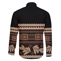 Black Samoa Siapo Teuila Flowers Family Matching Summer Maxi Dress and Hawaiian Shirt LT14 - Polynesian Pride