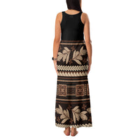 Black Samoa Siapo Teuila Flowers Family Matching Tank Maxi Dress and Hawaiian Shirt LT14 - Polynesian Pride
