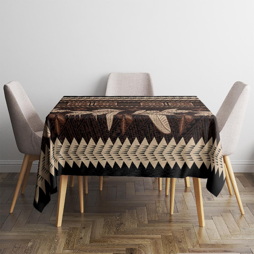 Black Samoa Siapo Teuila Flowers Tablecloth