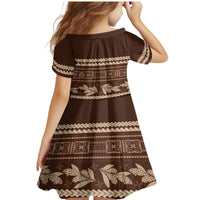 Brown Samoa Siapo Teuila Flowers Family Matching Mermaid Dress and Hawaiian Shirt LT14 - Polynesian Pride
