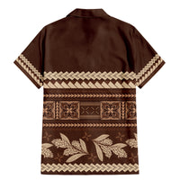 Brown Samoa Siapo Teuila Flowers Family Matching Mermaid Dress and Hawaiian Shirt LT14 - Polynesian Pride