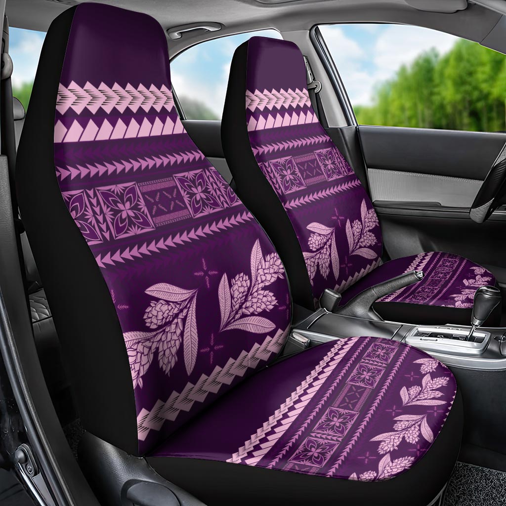 Purple Samoa Siapo Teuila Flowers Car Seat Cover LT14 - Polynesian Pride