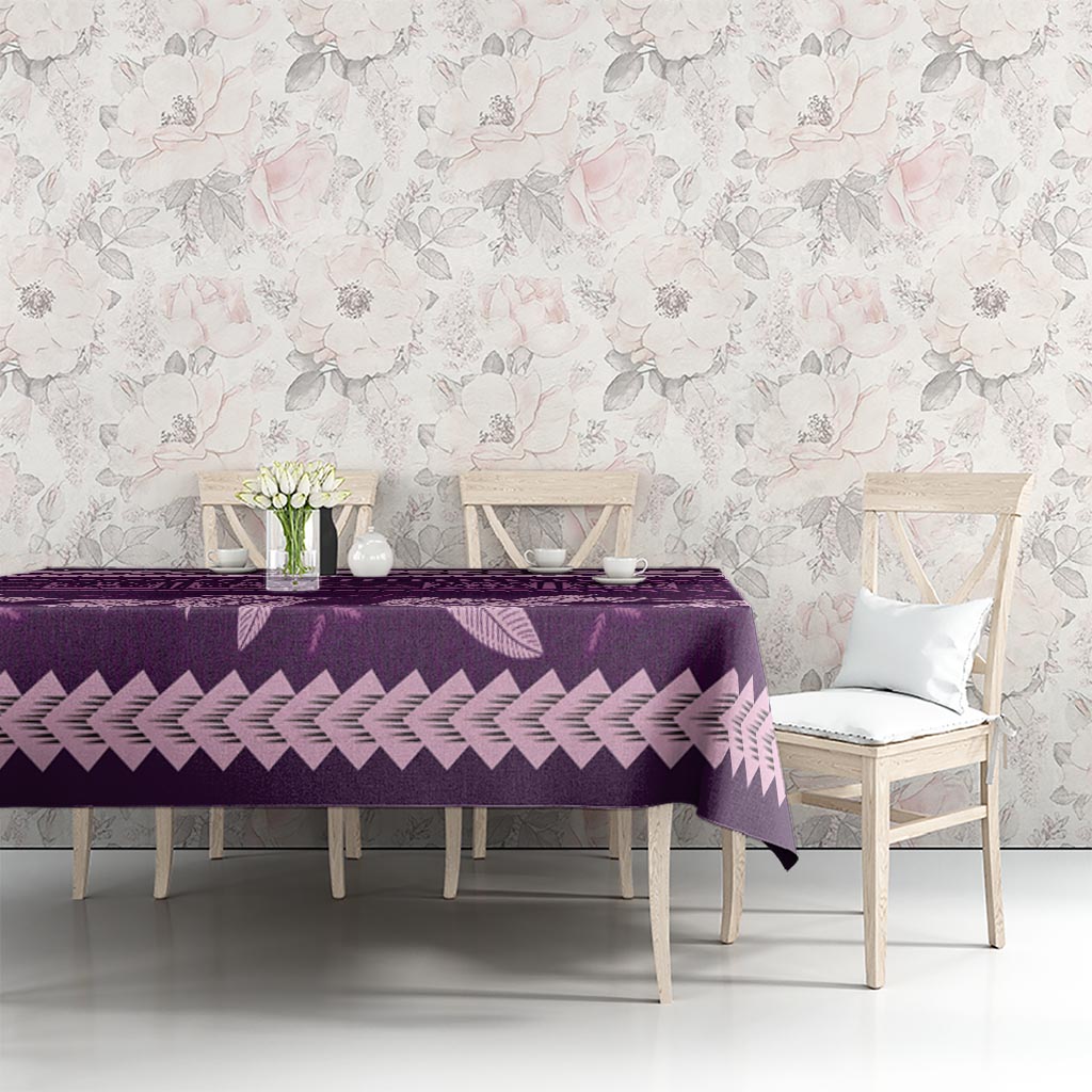 Purple Samoa Siapo Teuila Flowers Tablecloth