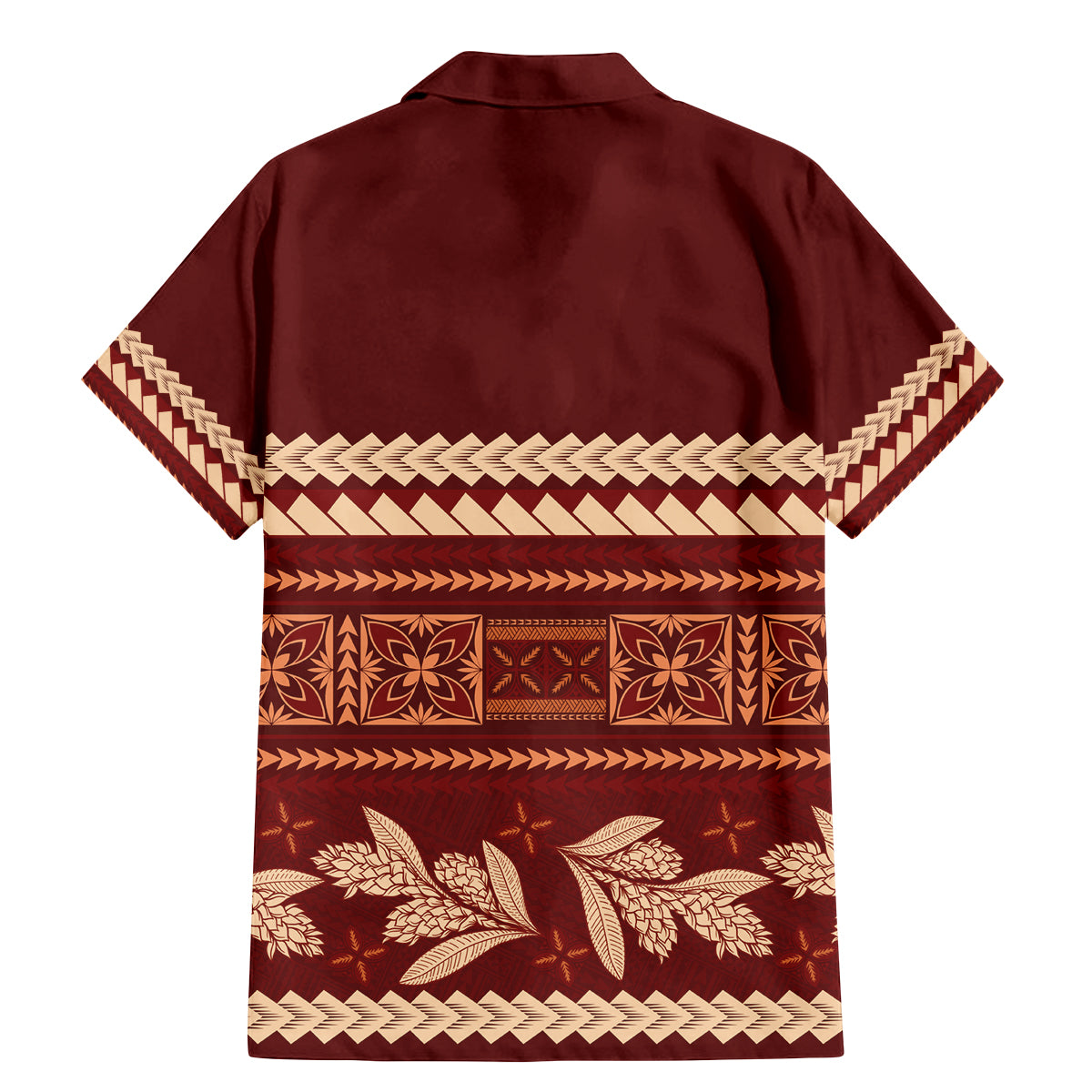 Red Samoa Siapo Teuila Flowers Family Matching Mermaid Dress and Hawaiian Shirt LT14 - Polynesian Pride