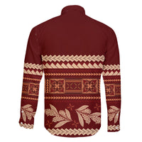 Red Samoa Siapo Teuila Flowers Family Matching Mermaid Dress and Hawaiian Shirt LT14 - Polynesian Pride