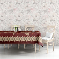 Red Samoa Siapo Teuila Flowers Tablecloth