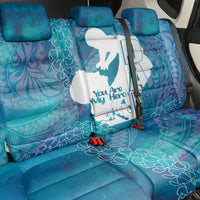 Turquoise Polynesia Father's Day Back Car Seat Cover Dad You Are My Hero
