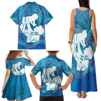 Turquoise Polynesia Father's Day Family Matching Tank Maxi Dress and Hawaiian Shirt Dad You Are My Hero LT14 - Polynesian Pride