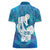 Turquoise Polynesia Father's Day Women Polo Shirt Dad You Are My Hero