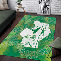 Green Polynesia Father's Day Area Rug Dad You Are My Hero LT14 Green - Polynesian Pride