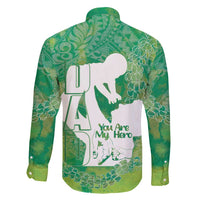 Green Polynesia Father's Day Family Matching Mermaid Dress and Hawaiian Shirt Dad You Are My Hero LT14 - Polynesian Pride