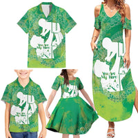 Green Polynesia Father's Day Family Matching Summer Maxi Dress and Hawaiian Shirt Dad You Are My Hero LT14 - Polynesian Pride