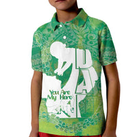Green Polynesia Father's Day Kid Polo Shirt Dad You Are My Hero LT14 Kid Green - Polynesian Pride