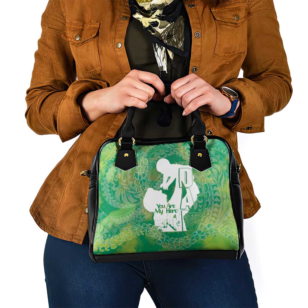 Green Polynesia Father's Day Shoulder Handbag Dad You Are My Hero LT14 - Polynesian Pride