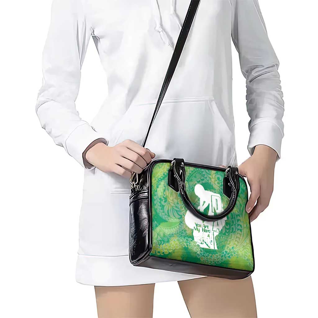 Green Polynesia Father's Day Shoulder Handbag Dad You Are My Hero LT14 - Polynesian Pride