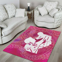 Pink Polynesia Father's Day Area Rug Dad You Are My Hero LT14 - Polynesian Pride