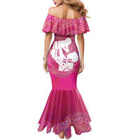 Pink Polynesia Father's Day Family Matching Mermaid Dress and Hawaiian Shirt Dad You Are My Hero LT14 - Polynesian Pride