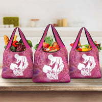 Pink Polynesia Father's Day Grocery Bag Dad You Are My Hero