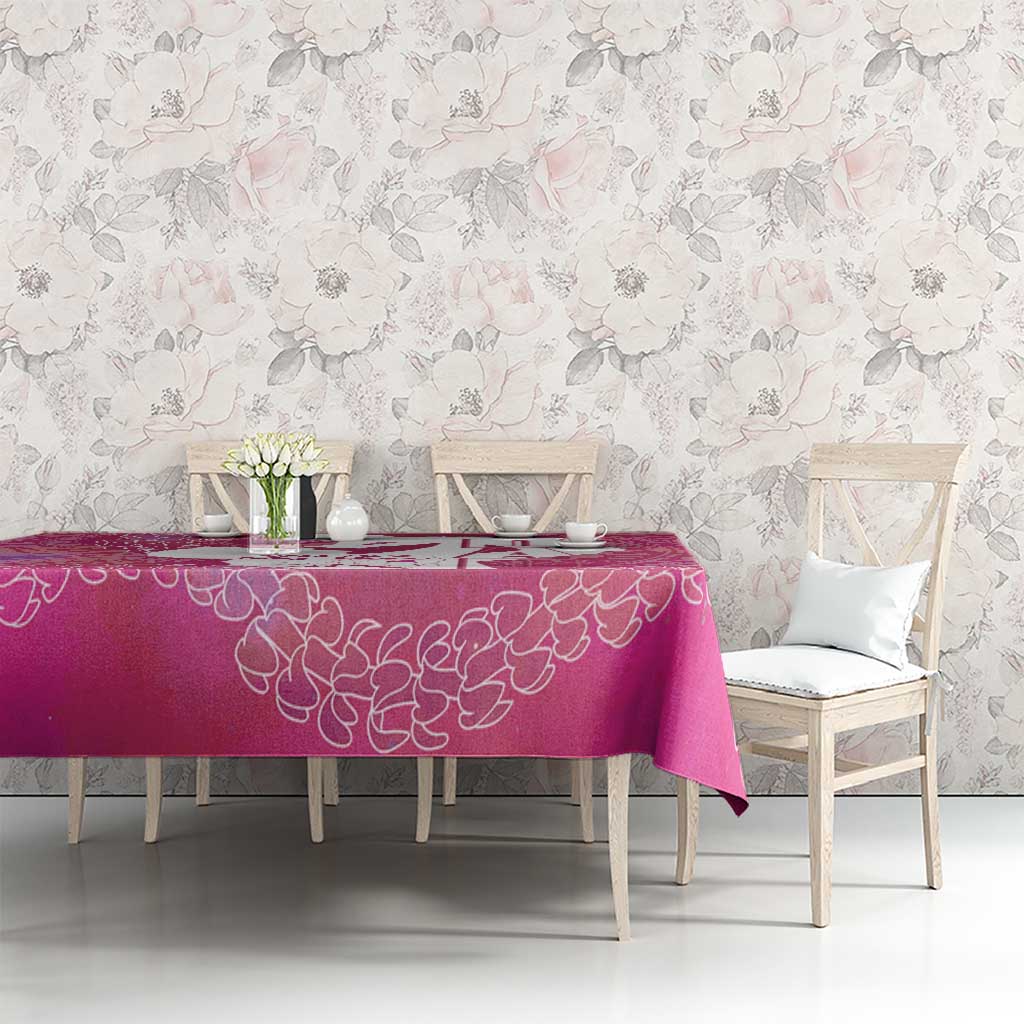 Pink Polynesia Father's Day Tablecloth Dad You Are My Hero