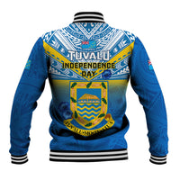 Tuvalu Independence Day Baseball Jacket Tuvaluan Proud 45th Anniversary Polynesian Pattern LT14 - Polynesian Pride