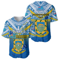 Tuvalu Independence Day Baseball Jersey Tuvaluan Proud 45th Anniversary Polynesian Pattern LT14 - Polynesian Pride