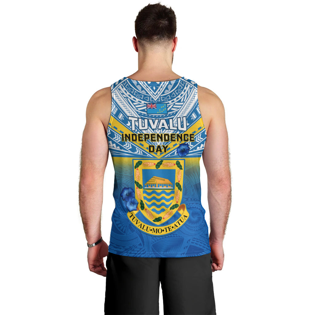 Tuvalu Independence Day Men Tank Top Tuvaluan Proud 45th Anniversary Polynesian Pattern LT14 - Polynesian Pride