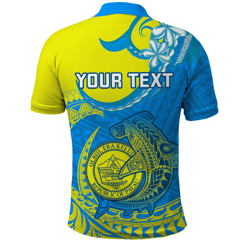 Custom Palau Independence Day Polo Shirt Happy 29th Anniversary Polynesian Hammerhead Shark LT14 - Polynesian Pride