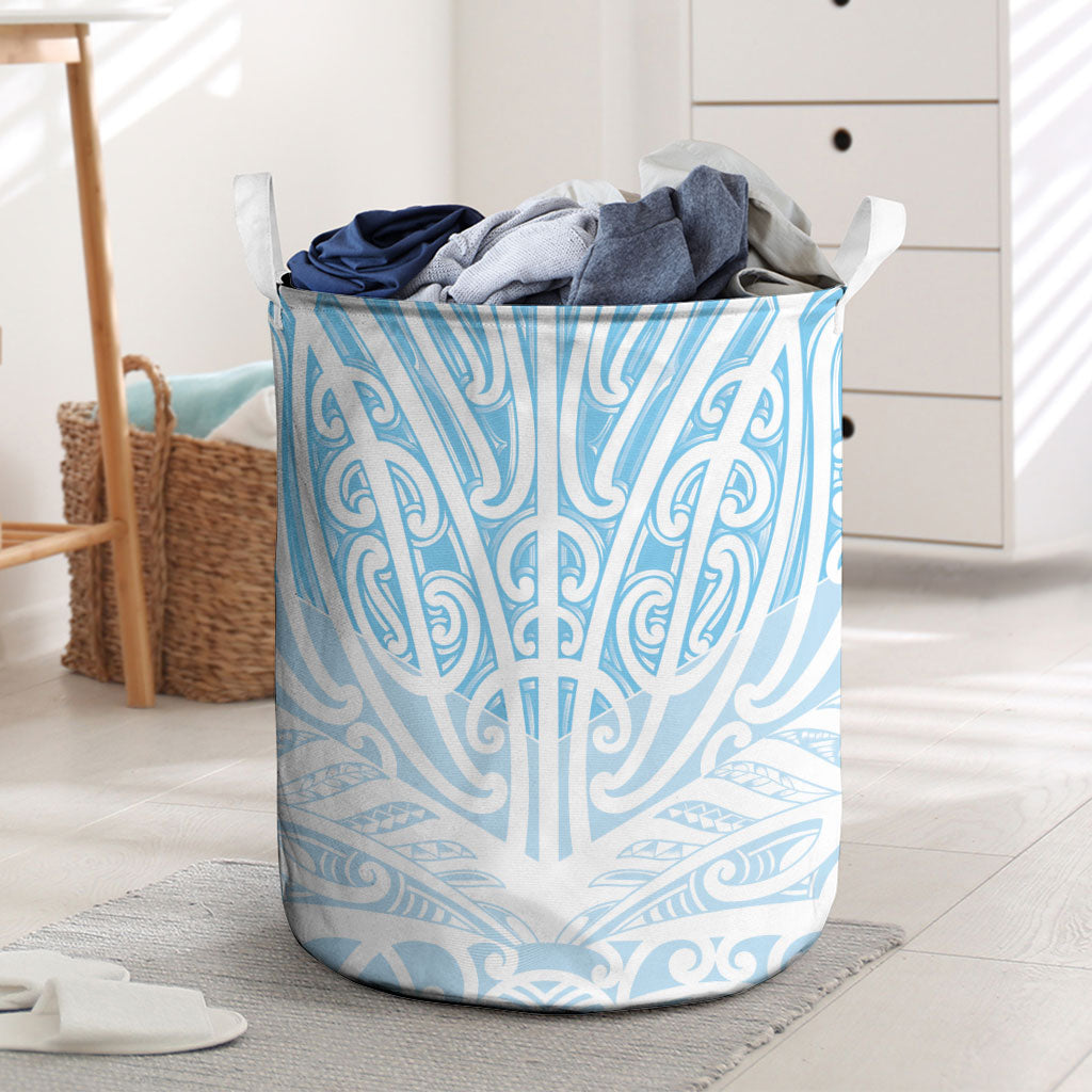 Blue New Zealand Puhoro Maori Tattoo Laundry Basket LT14 Blue - Polynesian Pride