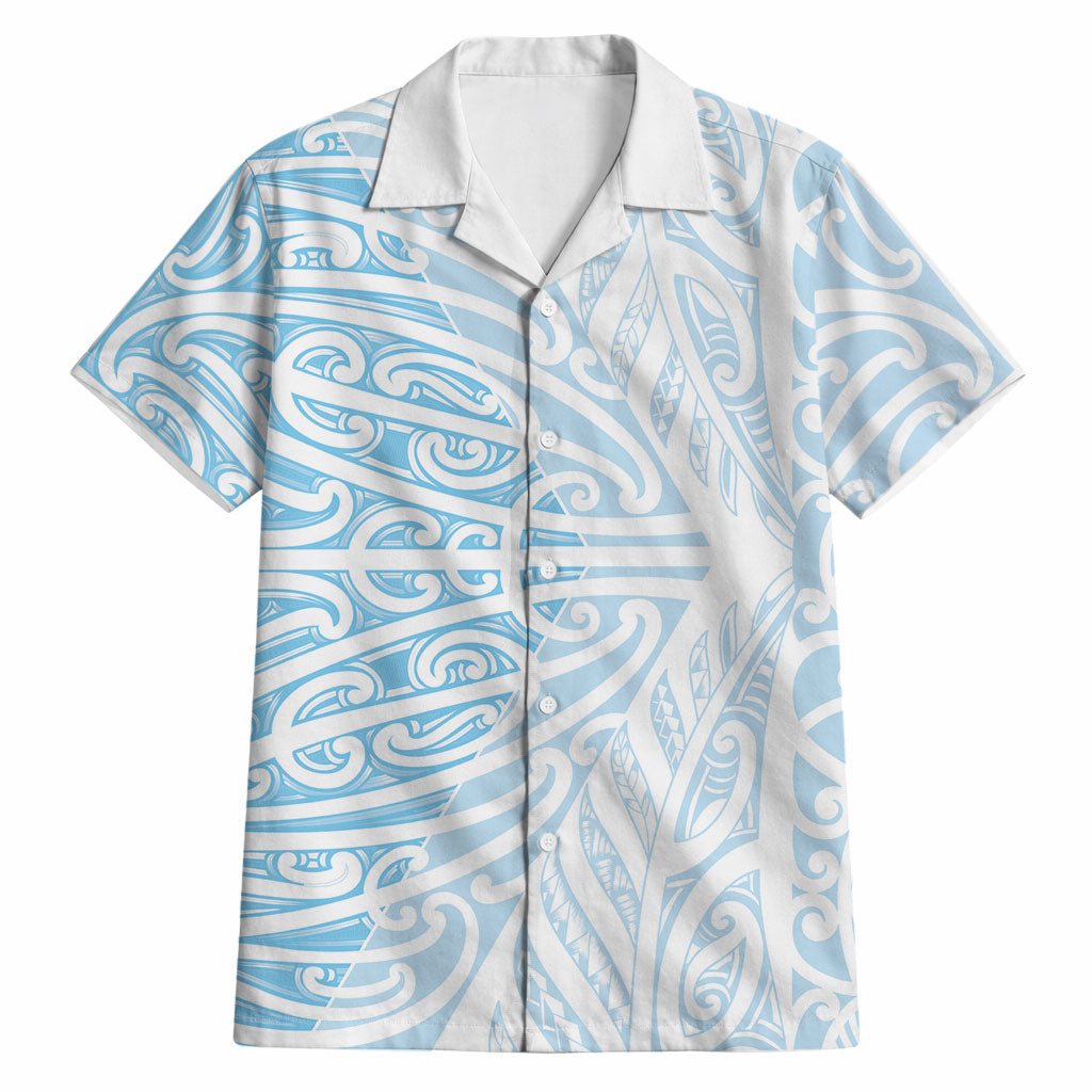 Blue New Zealand Puhoro Maori Tattoo Hawaiian Shirt LT14 Blue - Polynesian Pride