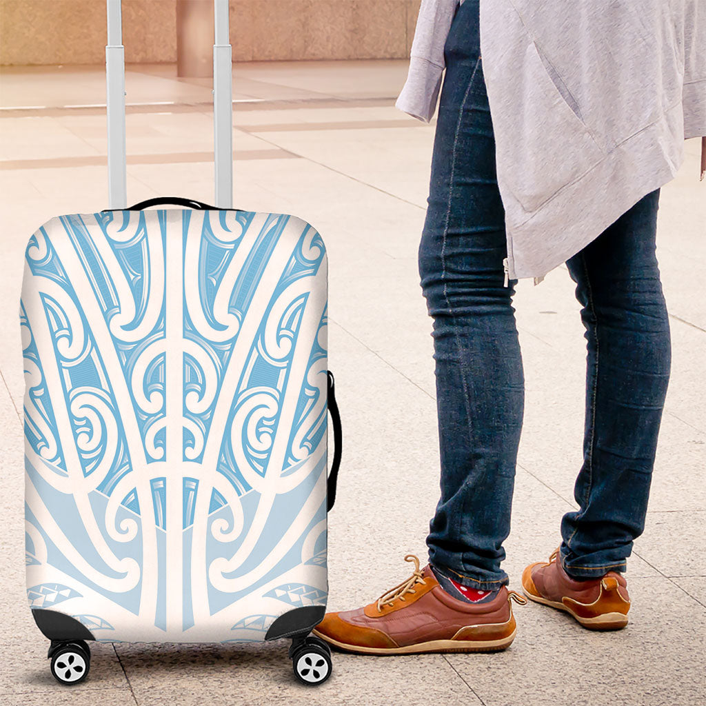 Blue New Zealand Puhoro Maori Tattoo Luggage Cover LT14 Blue - Polynesian Pride