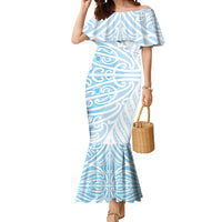 Blue New Zealand Puhoro Maori Tattoo Mermaid Dress