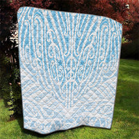 Blue New Zealand Puhoro Maori Tattoo Quilt