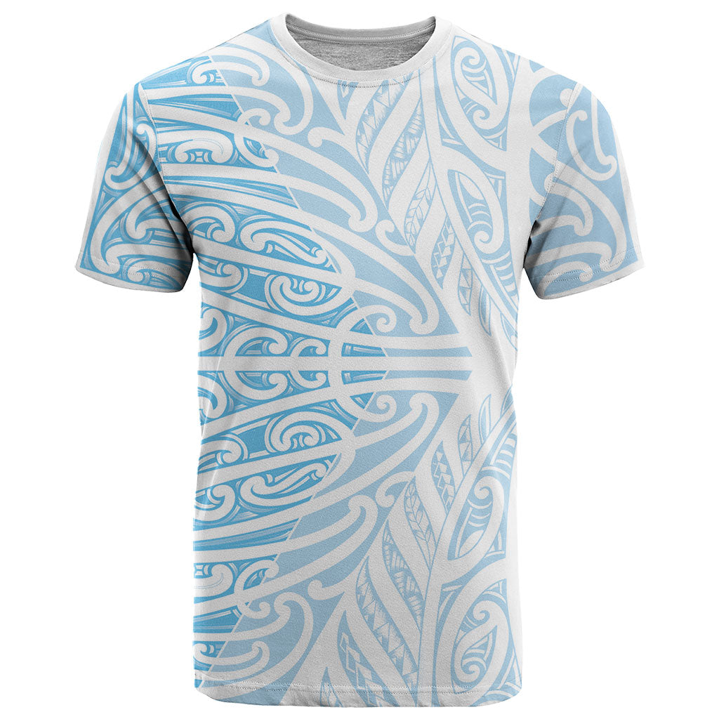 Blue New Zealand Puhoro Maori Tattoo T Shirt LT14 Blue - Polynesian Pride