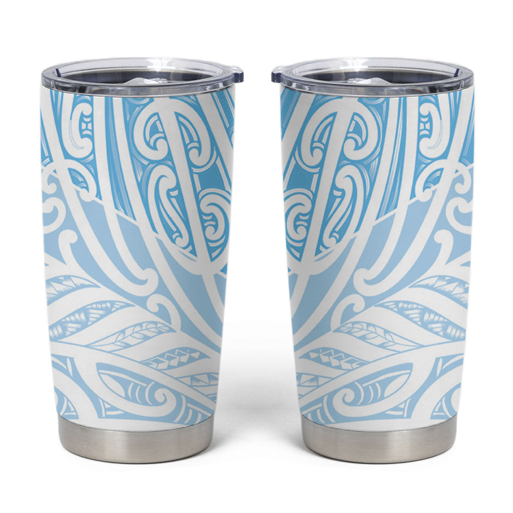 Blue New Zealand Puhoro Maori Tattoo Tumbler Cup LT14 Blue - Polynesian Pride