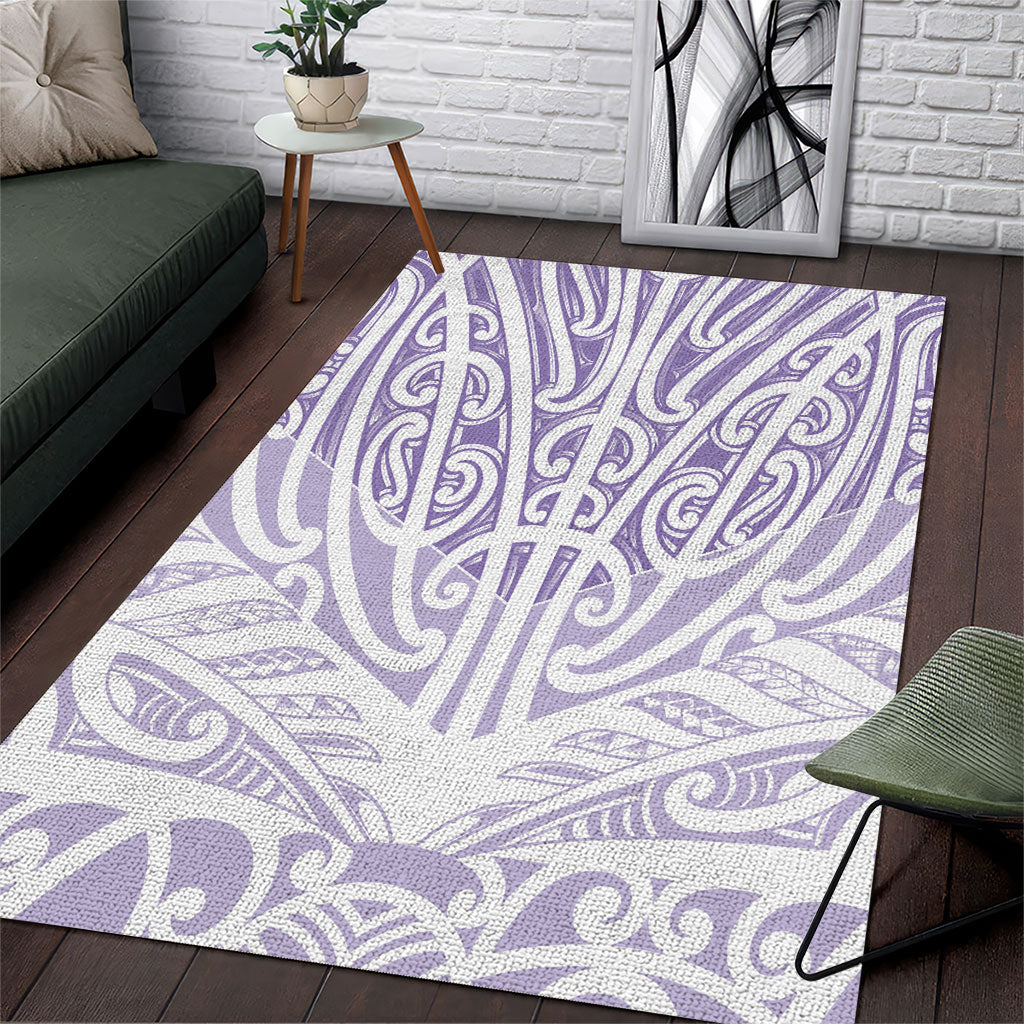 Purple New Zealand Puhoro Maori Tattoo Area Rug LT14 Purple - Polynesian Pride