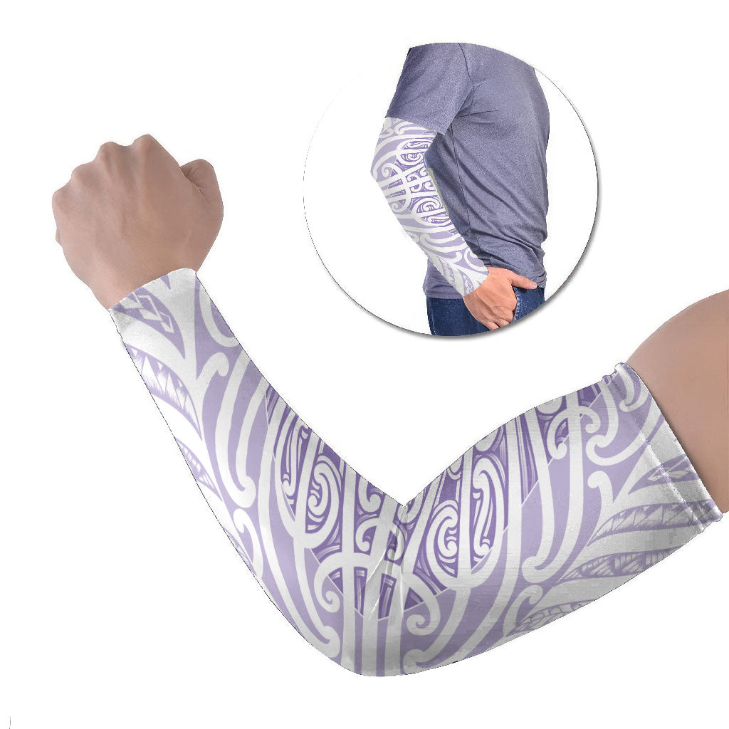 Purple New Zealand Puhoro Maori Tattoo Arm Sleeves LT14 Set of 2 Purple - Polynesian Pride