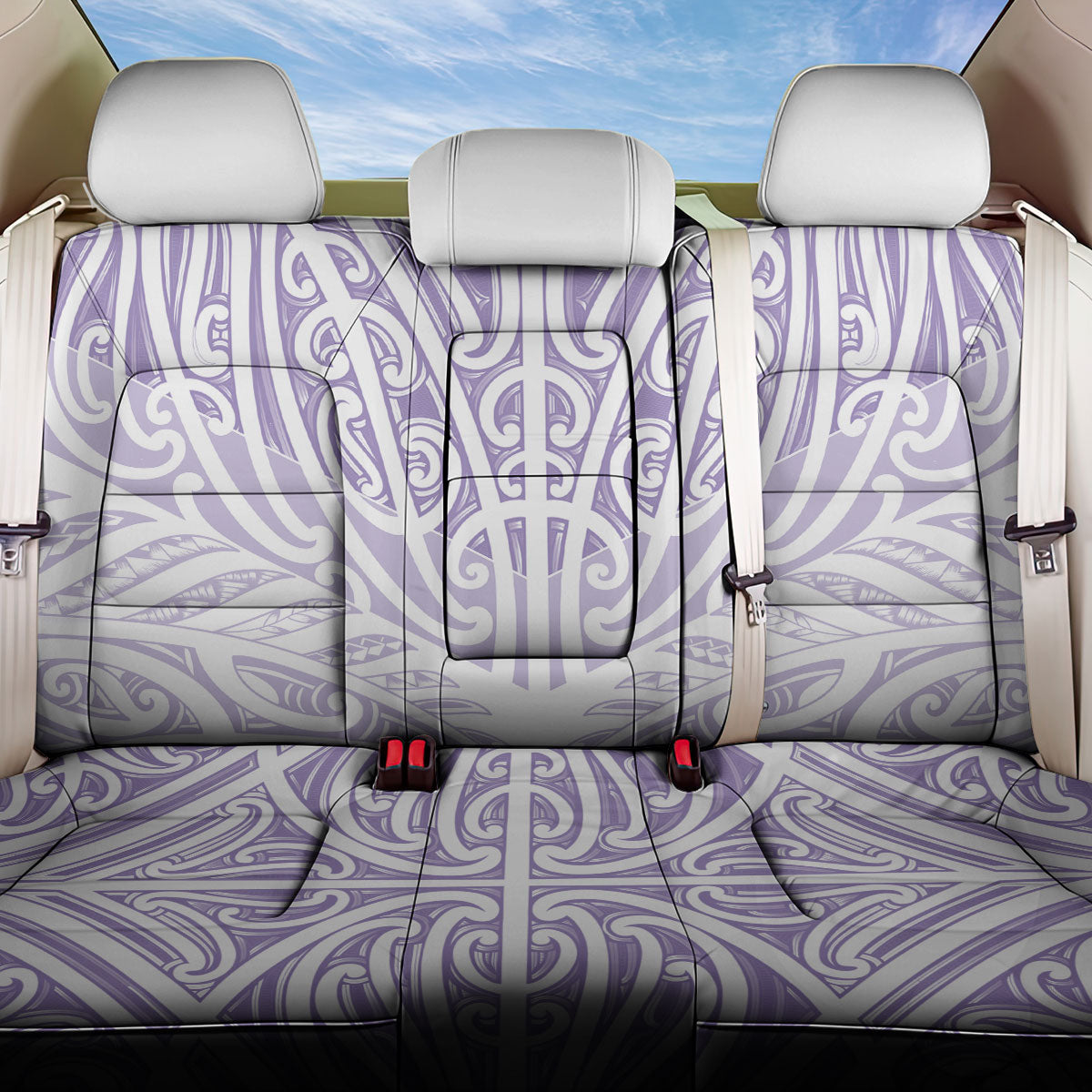 Purple New Zealand Puhoro Maori Tattoo Back Car Seat Cover LT14 One Size Purple - Polynesian Pride
