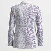 Purple New Zealand Puhoro Maori Tattoo Blazer