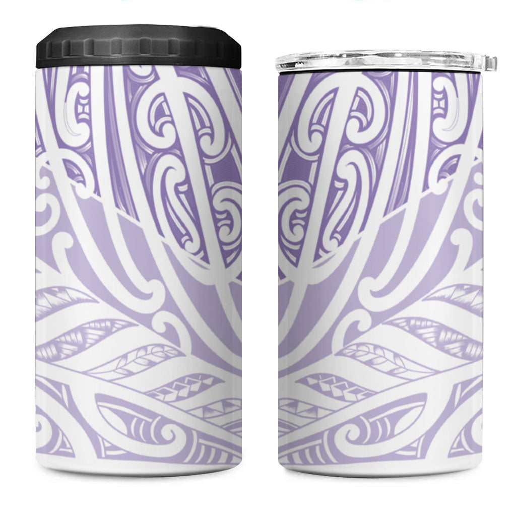 Purple New Zealand Puhoro Maori Tattoo 4 in 1 Can Cooler Tumbler LT14 One Size: 16 oz Purple - Polynesian Pride