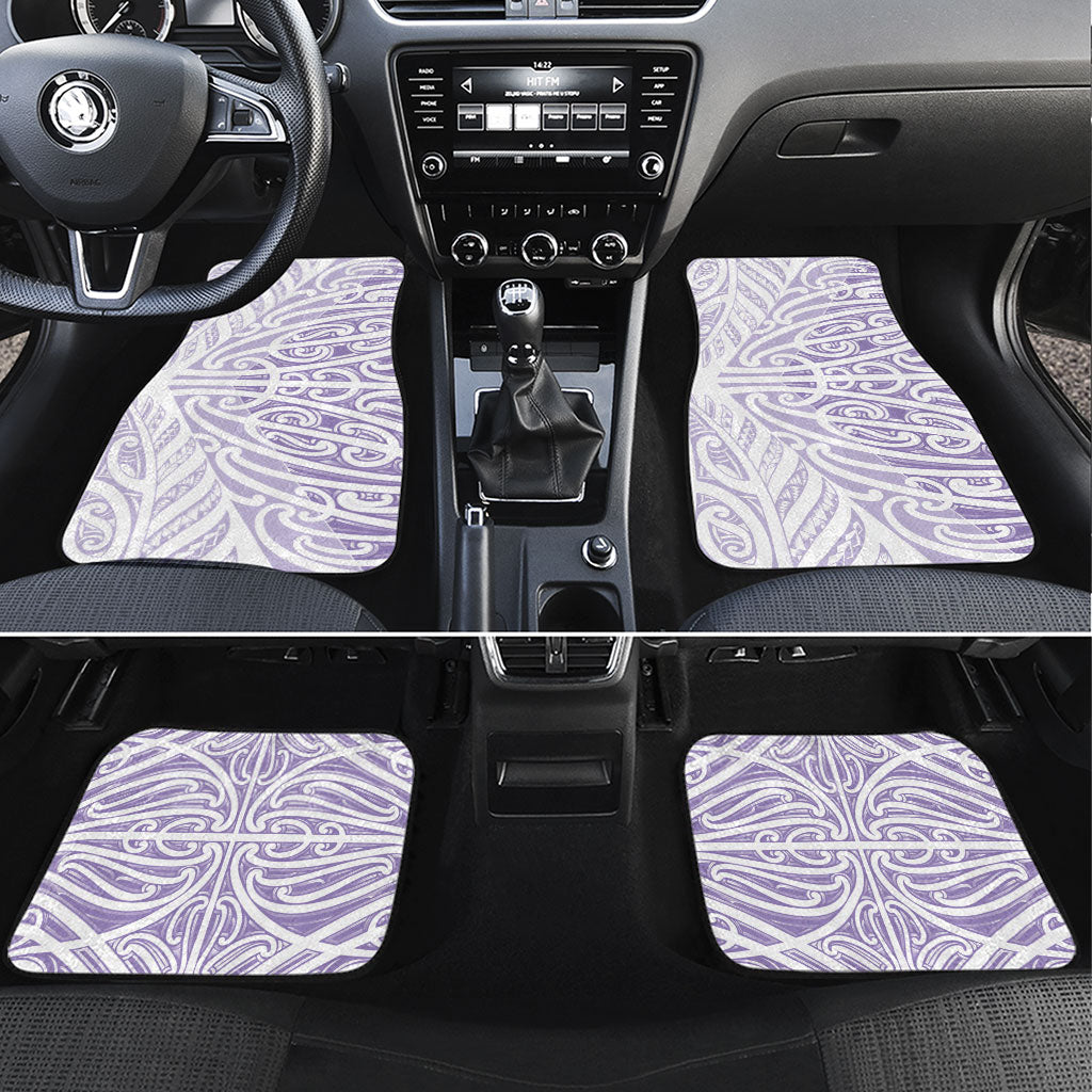 Purple New Zealand Puhoro Maori Tattoo Car Mats LT14 Set 4pcs Purple - Polynesian Pride