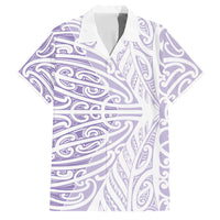 Purple New Zealand Puhoro Maori Tattoo Family Matching Puletasi and Hawaiian Shirt